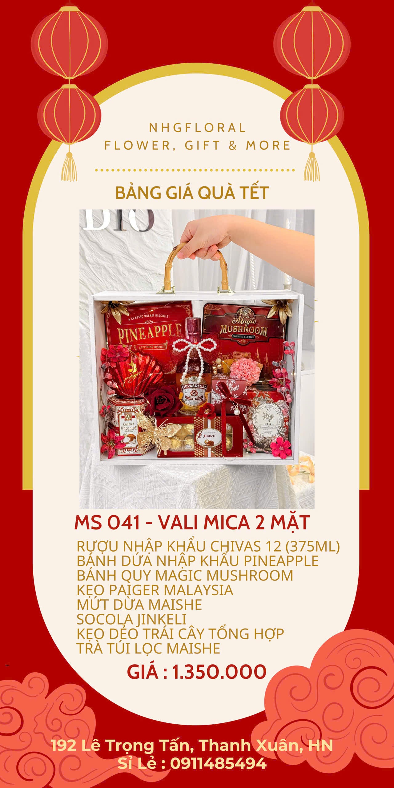Set quà Tết MS 041 - Valli mica 2 mặt