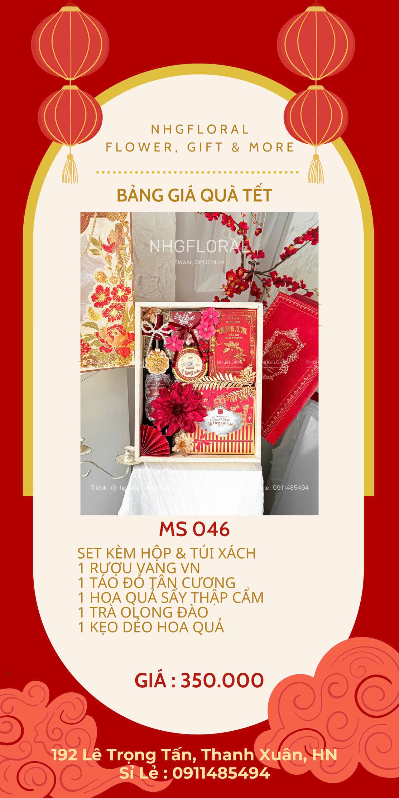 Set quà Tết MS 046 - Hộp và túi xách