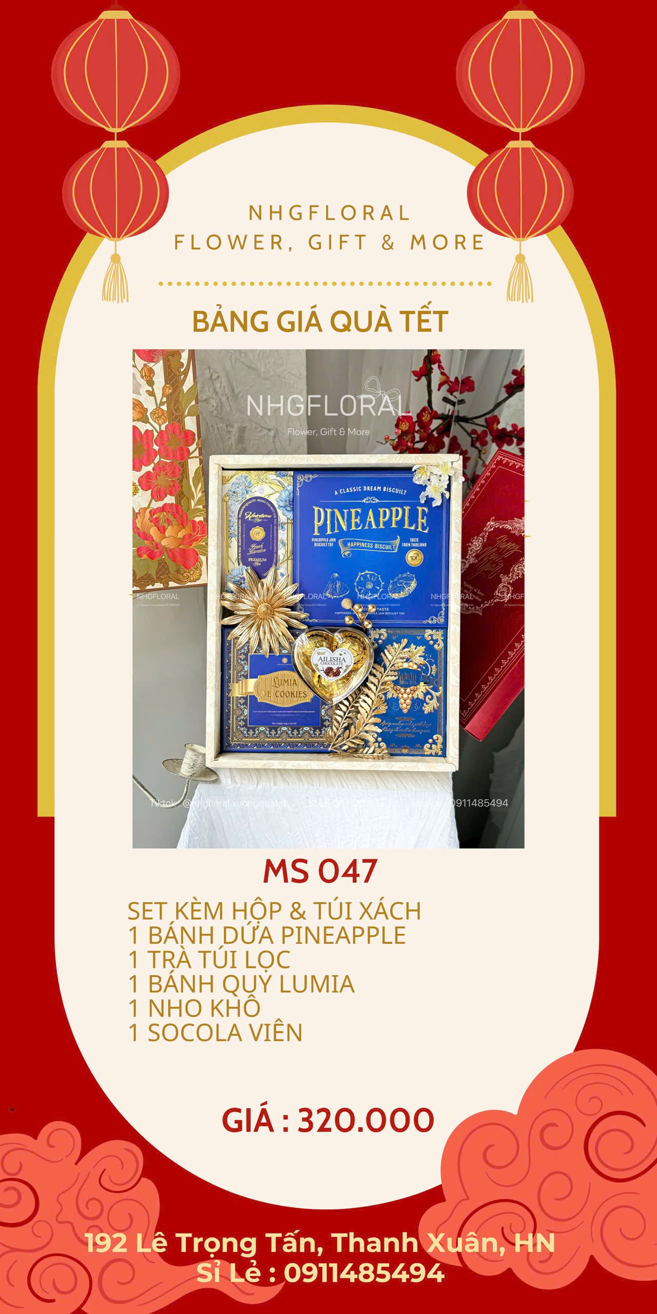 Set quà Tết MS 047 - Hộp và túi xách