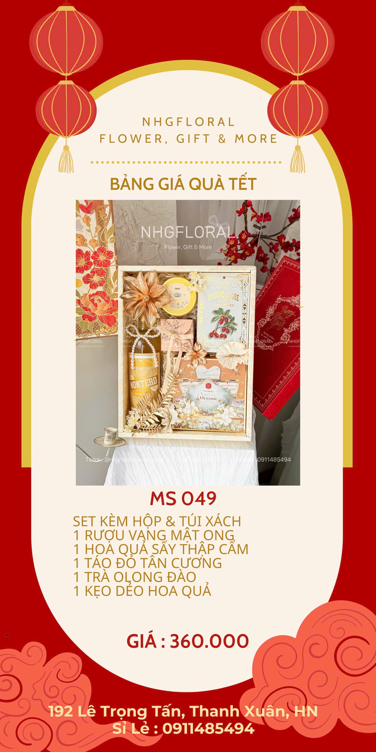 Set quà Tết MS 049 - Hộp và túi xách